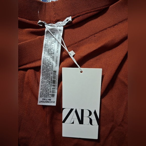 NEW! Zara Rust Stretch Sheer Swim Coverup Beach Pants S NWT! $23 - Picture 4 of 5